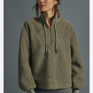 Varley Berea Quarter-Zip Pullover Sherpa Sweatshirt Womens size small